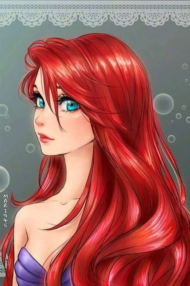 15 Disney-Prinzessinnen als Anime-Charaktere gezeichnet Draw