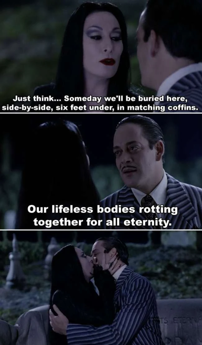 15 Zitate von Gomez und Morticia, die beweisen, dass sie das perfekte Paar sind